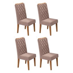 Kit com 4 Cadeiras para Sala de Jantar Mdp/mdf Dyniz - 2