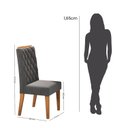 Ver imagem 5 de Kit com 4 Cadeiras para Sala de Jantar MDP/MDF Dyniz Cinza/Veludo Grafite