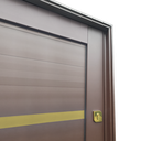 Ver imagem 5 de Porta Pivot.Alumínio Lamb.Miraggio c/Pux.D.Elite Marrom Gold 216x120 Brimak