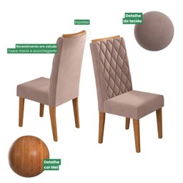 Kit com 6 Cadeiras para Sala de Jantar Mdp/mdf Dyniz - 7