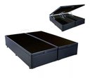 Ver imagem 1 de Box Bau King Size Premium (blindada) Super Reforçada Cor Preto Corino