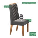 Ver imagem 6 de Kit com 6 Cadeiras para Sala de Jantar MDP/MDF Dyniz Cinza/Veludo Grafite