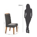 Ver imagem 5 de Kit com 6 Cadeiras para Sala de Jantar MDP/MDF Dyniz Cinza/Veludo Grafite