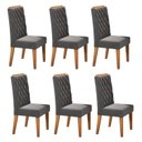 Ver imagem 1 de Kit com 6 Cadeiras para Sala de Jantar Mdp/mdf Dyniz