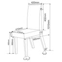Ver imagem 4 de Kit com 6 Cadeiras para Sala de Jantar MDP/MDF Dyniz Cinza/Veludo Grafite