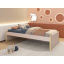Ver imagem 4 de Cama Evolutiva Solteiro Ravi 2 em 1 com Pés Madeira Natural com Colchão - Reller - Rosa Fosco