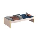 Ver imagem 3 de Cama Evolutiva Solteiro Ravi 2 em 1 com Pés Madeira Natural com Colchão - Reller - Rosa Fosco