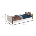 Ver imagem 7 de Cama Evolutiva Solteiro Ravi 2 em 1 com Pés Madeira Natural com Colchão - Reller - Rosa Fosco