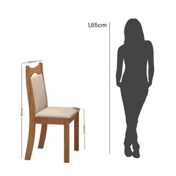 Kit com 2 Cadeiras para Sala de Jantar Mdp/mdf Dalas - 5