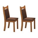 Ver imagem 2 de Kit 2 Cadeiras de Jantar Estofadas Veludo Dalas Yescasa