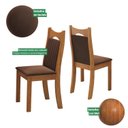 Ver imagem 7 de Kit 2 Cadeiras de Jantar Estofadas Veludo Dalas Yescasa