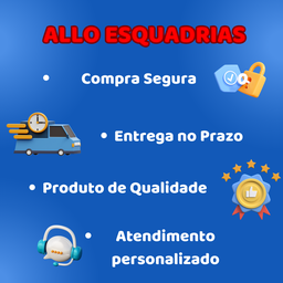 Janela de Alumínio Lado Esquerdo 2 Folhas com Grade 120x150cm Branco Allo Esquadrias - 4