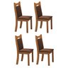 Kit 4 Cadeiras de Jantar Estofadas Veludo Dalas Yescasa - 2