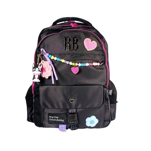 Mochila de Costas Preta Rebecca Bonbon 17,5 Rb24595
