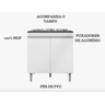 Balcão P/ Cooktop Andreia 4 ou 5 Bocas Branco - Ajl Móveis - 4