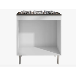 Balcão P/ Cooktop Andreia 4 ou 5 Bocas Branco - Ajl Móveis - 5