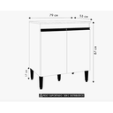 Ver imagem 3 de Balcão P/ Cooktop Andreia 4 ou 5 Bocas Branco - Ajl Móveis