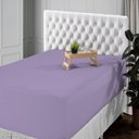 Ver imagem 1 de Lençol Queen Avulso 400 Fios Percal Poliéster Liso Toque Macio com Elástico