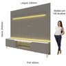 Rack com Painel Ripado para Tv até 85 Polegadas Led Pés Ferro 230cm Nobre/splendore Yescasa - 4