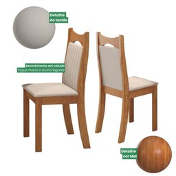 Kit com 6 Cadeiras para Sala de Jantar Mdp/mdf Dalas - 7