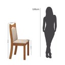 Ver imagem 5 de Kit 6 Cadeiras de Jantar Estofadas Veludo Dalas Yescasa Bege/Marfim