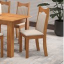 Ver imagem 3 de Kit 6 Cadeiras de Jantar Estofadas Veludo Dalas Yescasa Bege/Marfim