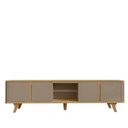 Ver imagem 5 de Rack Roma para TV 60" MDF com 4 Portas Amadeirado Casa D Móveis