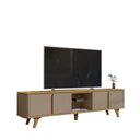 Ver imagem 3 de Rack Roma para TV 60" MDF com 4 Portas Amadeirado Casa D Móveis