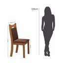 Ver imagem 5 de Kit 6 Cadeiras de Jantar Estofadas Veludo Dalas Yescasa Marrom/Bombom