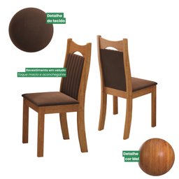 Kit com 6 Cadeiras Mdp/mdf Dalas - 7