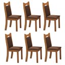 Ver imagem 2 de Kit 6 Cadeiras de Jantar Estofadas Veludo Dalas Yescasa