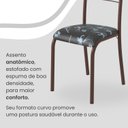 Ver imagem 6 de Conjunto Sala de Jantar Mesa Retangular 120x75cm Tampo Madeira Mdp Ardósia Indiana 4 Cadeiras Paraty