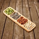 Ver imagem 1 de Petisqueira Retangular 4 Divisórias em Bambu