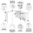 Ver imagem 3 de Mesa Escrivaninha em L Golden e Gaveteiro 3 Gavetas Nil A06 Branco - Mpozenato