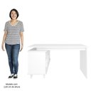 Ver imagem 6 de Mesa Escrivaninha em L Golden e Gaveteiro 3 Gavetas Nil A06 Branco - Mpozenato