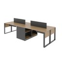 Ver imagem 3 de Plataforma de Trabalho 4 Lugares com Divisória e Nichos