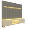 Rack com Painel Ripado para Tv até 85 Polegadas Led Pés Madeira 230cm Nobre/splendore Yescasa - 2