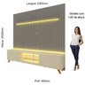 Rack com Painel Ripado para Tv até 85 Polegadas Led Pés Madeira 230cm Nobre/splendore Yescasa - 4