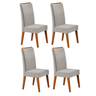 Kit 4 Cadeiras de Jantar Estofadas em Madeira Maciça Vegas Yescasa - 2