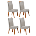 Ver imagem 2 de Kit 4 Cadeiras de Jantar Estofadas em Madeira Maciça Vegas Yescasa