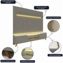 Ver imagem 5 de Rack com Painel Ripado para Tv até 85 Polegadas Led Pés Madeira 230cm Nobre/splendore Yescasa
