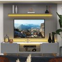 Ver imagem 6 de Rack com Painel Ripado para Tv até 85 Polegadas Led Pés Madeira 230cm Nobre/splendore Yescasa