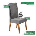 Ver imagem 5 de Kit 4 Cadeiras de Jantar Estofadas em Madeira Maciça Vegas Yescasa