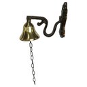 Ver imagem 1 de Sineta Rústica Em Bronze Dourado Para Fachada de Casas