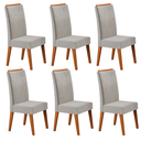 Ver imagem 2 de Kit 6 Cadeiras de Jantar Estofadas em Madeira Maciça Vegas Yescasa