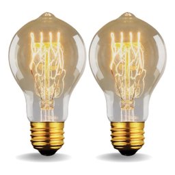 2 Lâmpada Filamento Carbono Bulbo A19 Vintage Retro Edison - 1