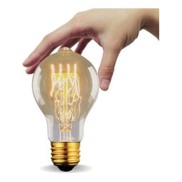 2 Lâmpada Filamento Carbono Bulbo A19 Vintage Retro Edison - 2