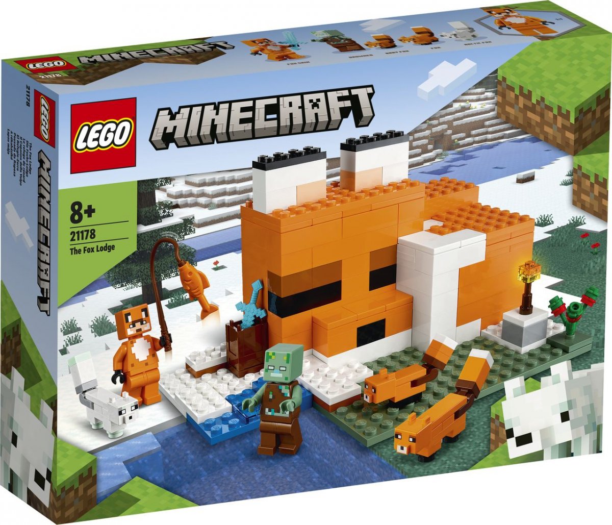 【この。ページ①】 Lego Minecraft A Cabana Das Raposas 193 Peças - 21178 | MadeiraMadeira