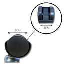 Ver imagem 4 de Kit C/ 4 Un Rodízio Plástico Rodinha Giratório Placa Base Aço Roda 50mm 2" Altura 65mm