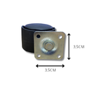 Ver imagem 7 de Kit C/ 4 Un Rodízio Plástico Rodinha Giratório Placa Base Aço Roda 50mm 2" Altura 65mm